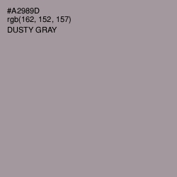 #A2989D - Dusty Gray Color Image
